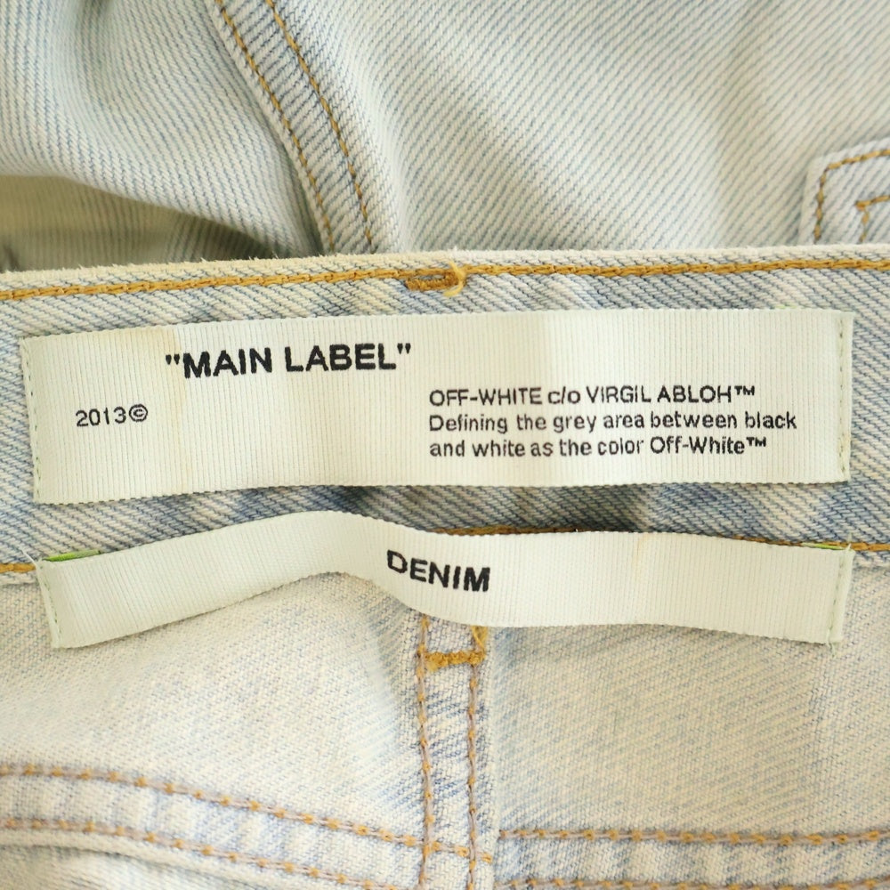OFF-WHITE(オフホワイト) Contrast Hem Mid-Rise Denim Jeans コントラスト ミッドデニムパンツ ジーンズ ライトブルー OWYA004R207730687100 レディース