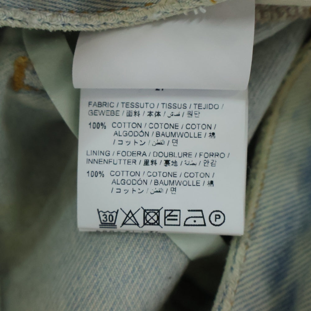 OFF-WHITE(オフホワイト) Contrast Hem Mid-Rise Denim Jeans コントラスト ミッドデニムパンツ ジーンズ ライトブルー OWYA004R207730687100 レディース
