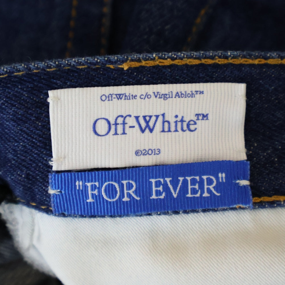 OFF-WHITE(オフホワイト) Zip Det Skate Jeans ボタンフライ ジップデニムスケートパンツ ジーンズ インディゴ OMYA177C99DEN003