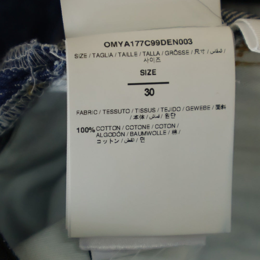 OFF-WHITE(オフホワイト) Zip Det Skate Jeans ボタンフライ ジップデニムスケートパンツ ジーンズ インディゴ OMYA177C99DEN003