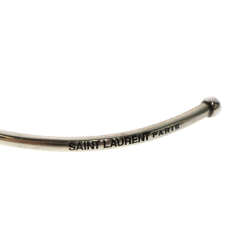 SAINT LAURENT PARIS(サンローランパリ) LOVE ロゴバングル シルバー レディース