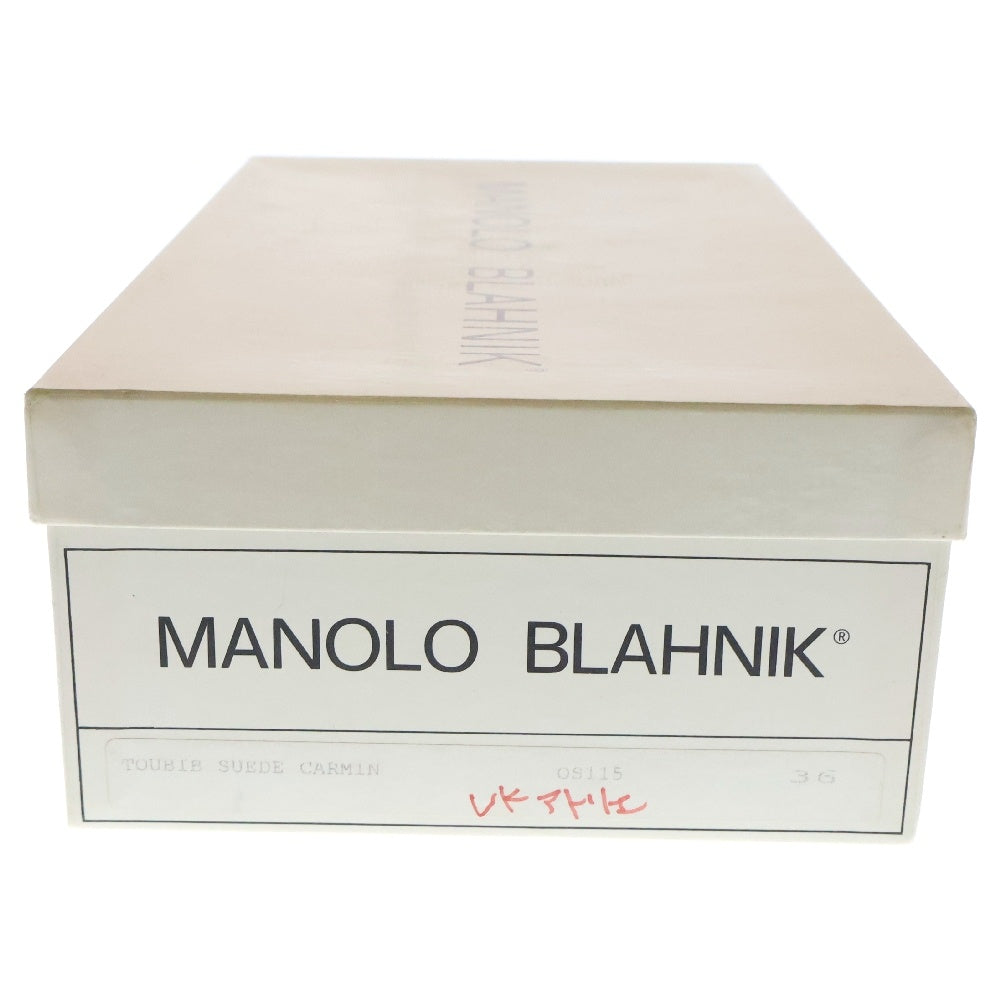 MANOLO BLAHNIK(マノロブラニク) アンクルストラップ ハイヒール ミュール パンプス レディース レッド