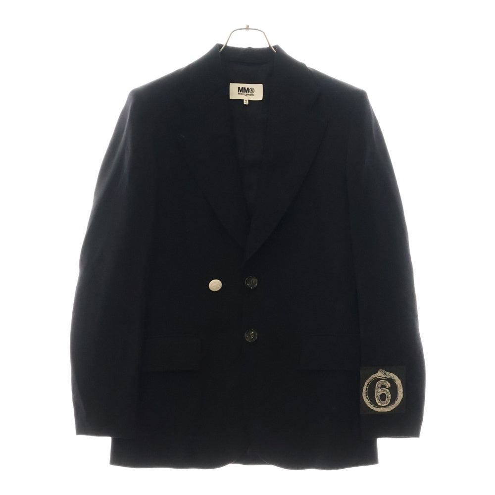 MM6 Maison Margiela(エムエムシックスメゾンマルジェラ) 22AW 2Bテーラードジャケット ブラック S62BN0067 S60351 レディース