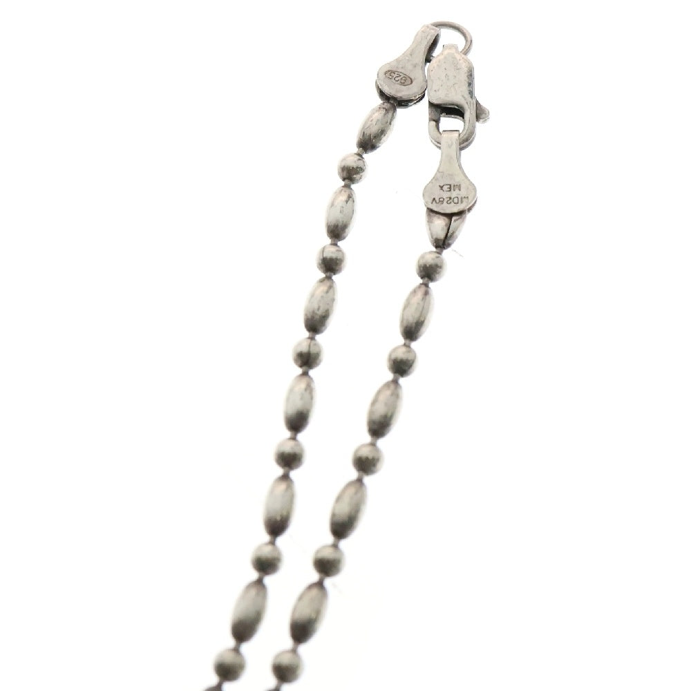 INDIAN JEWELRY(インディアンジュエリー) クロス ストーン バイカラー ネックレス シルバー/グリーン/レッド