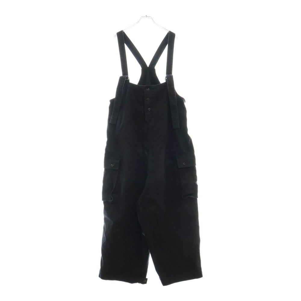 BLACK Scandal Yohji Yamamoto(ブラックスキャンダルヨウジヤマモト) 21SS COTTON PIQUE OVERALLS コットンピケ オーバーオール パンツ ブラック HX-D71-043