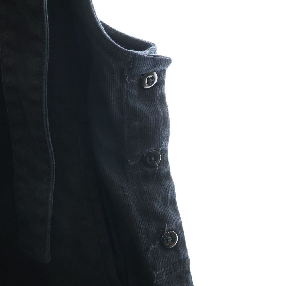 BLACK Scandal Yohji Yamamoto(ブラックスキャンダルヨウジヤマモト) 21SS COTTON PIQUE OVERALLS コットンピケ オーバーオール パンツ ブラック HX-D71-043