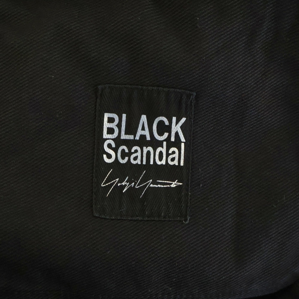 BLACK Scandal Yohji Yamamoto(ブラックスキャンダルヨウジヤマモト) 21SS COTTON PIQUE OVERALLS コットンピケ オーバーオール パンツ ブラック HX-D71-043