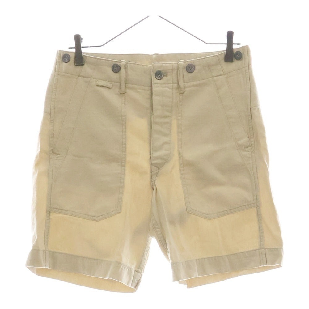 RRL(ダブルアールエル) HBT CARTER SHORTS コットンハーフパンツ ベージュ