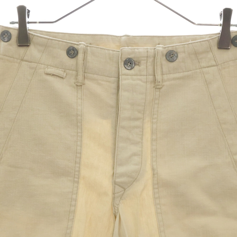 RRL(ダブルアールエル) HBT CARTER SHORTS コットンハーフパンツ ベージュ