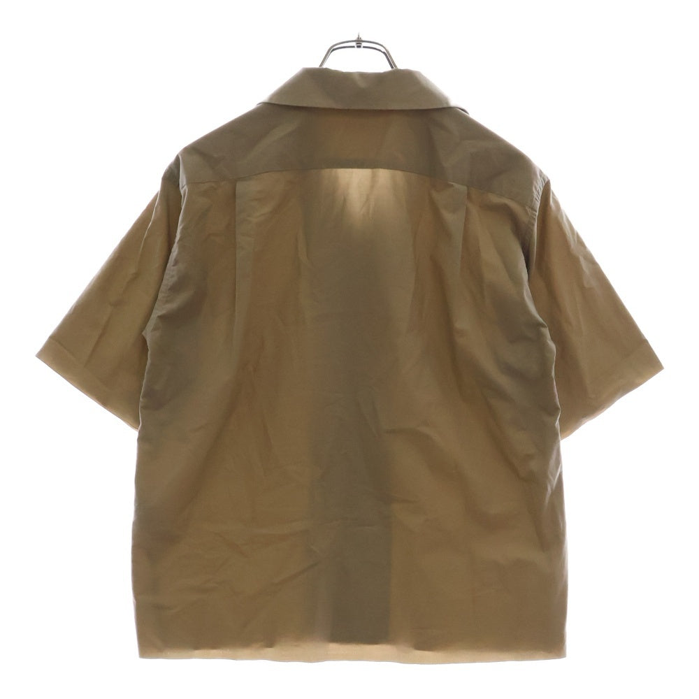 AURALEE(オーラリー) 18SS SELVEDGE WEATHER CLOTH HALF SLEEVED SHIRTS 半袖オープンカラーシャツ ベージュ A8SS05WC