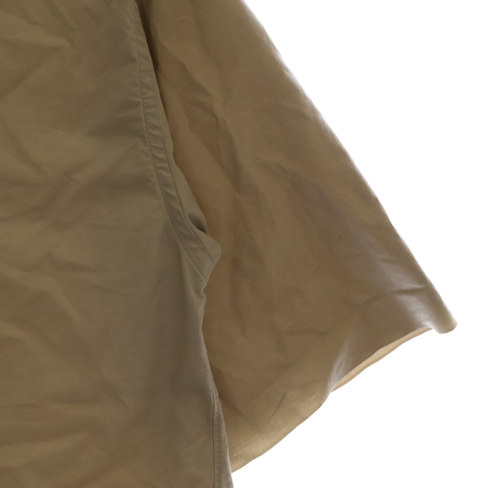 AURALEE(オーラリー) 18SS SELVEDGE WEATHER CLOTH HALF SLEEVED SHIRTS 半袖オープンカラーシャツ ベージュ A8SS05WC