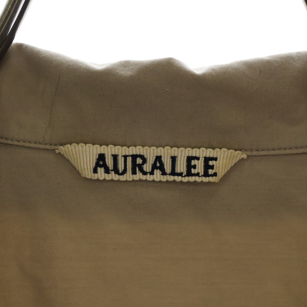 AURALEE(オーラリー) 18SS SELVEDGE WEATHER CLOTH HALF SLEEVED SHIRTS 半袖オープンカラーシャツ ベージュ A8SS05WC