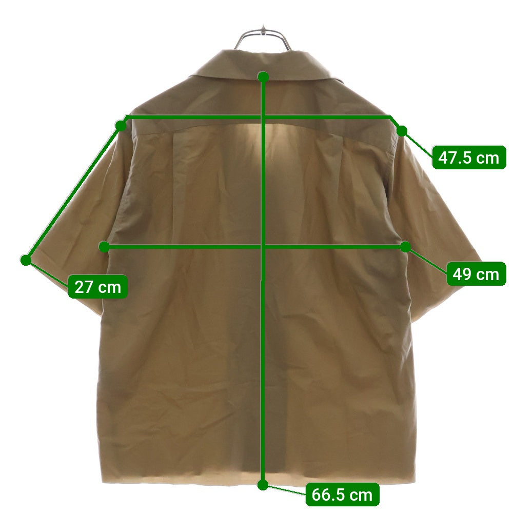 AURALEE(オーラリー) 18SS SELVEDGE WEATHER CLOTH HALF SLEEVED SHIRTS 半袖オープンカラーシャツ ベージュ A8SS05WC