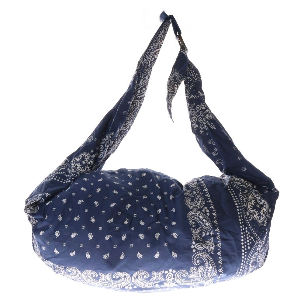 KAPITAL(キャピタル) ガーゼ ラットブランドバンダナパッチワーク柄 TRANSITスナフキンBAG ショルダーバッグ K2504XB528 ナスコン/ネイビー