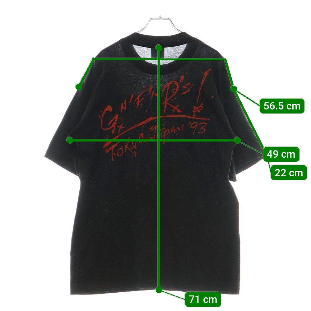 VINTAGE(ヴィンテージ) 90s GUNS N' ROSES 1992 USE YOUR ILLUSION TOUR BROCKUM ガンズアンドローゼス フロントロゴ 半袖Tシャツ