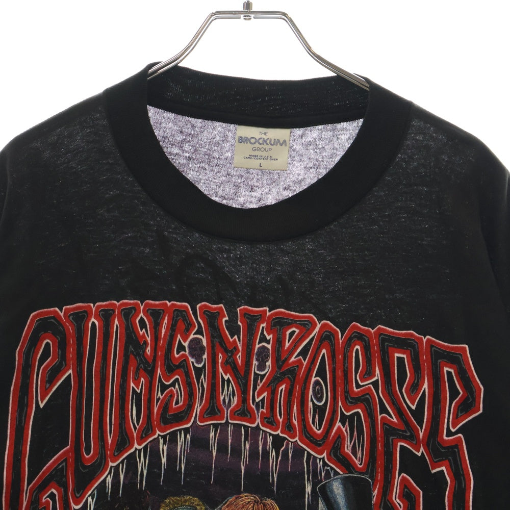 VINTAGE(ヴィンテージ) 90s GUNS N' ROSES 1992 USE YOUR ILLUSION TOUR BROCKUM ガンズアンドローゼス フロントロゴ 半袖Tシャツ