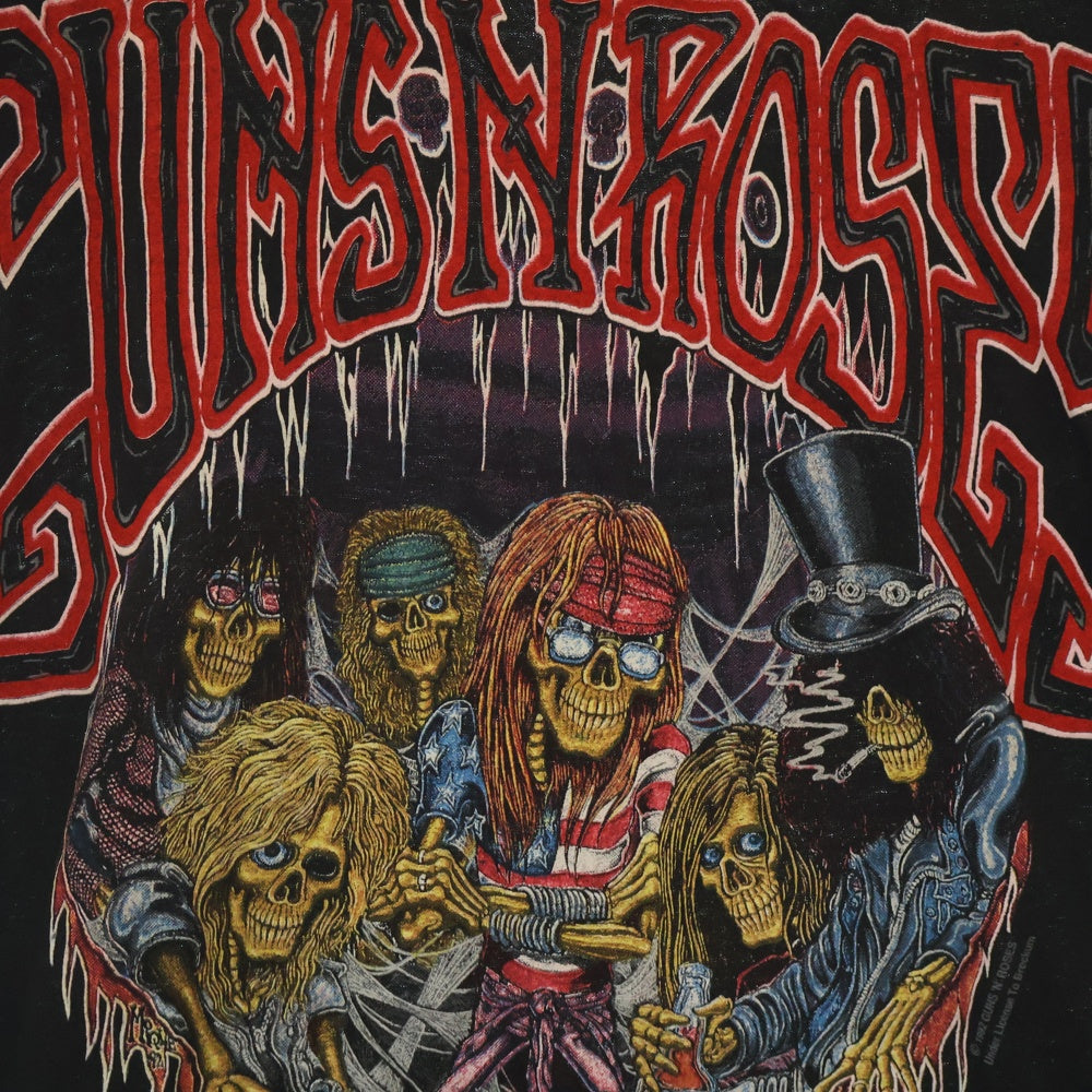 VINTAGE(ヴィンテージ) 90s GUNS N' ROSES 1992 USE YOUR ILLUSION TOUR BROCKUM ガンズアンドローゼス フロントロゴ 半袖Tシャツ