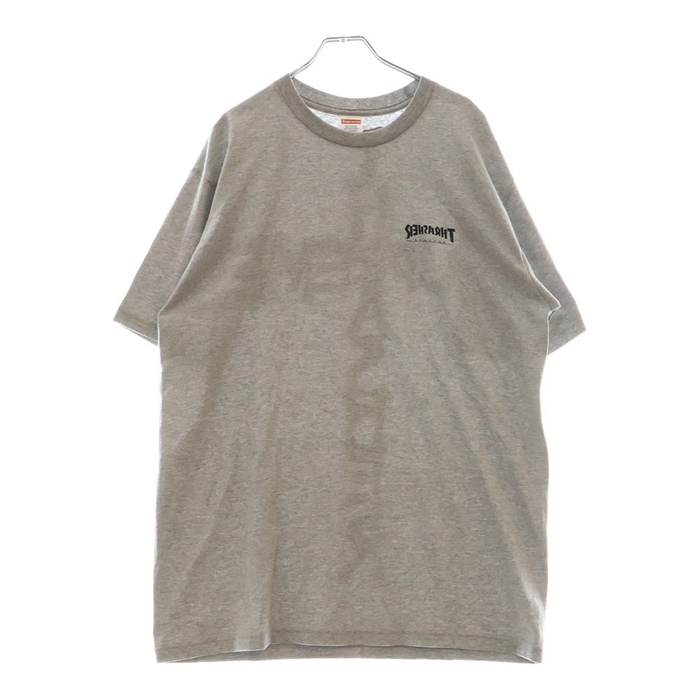 SUPREME(シュプリーム) 24AW ×THRASHER Cross Tee ×スラッシャー クロスプリント 半袖Tシャツ グレー