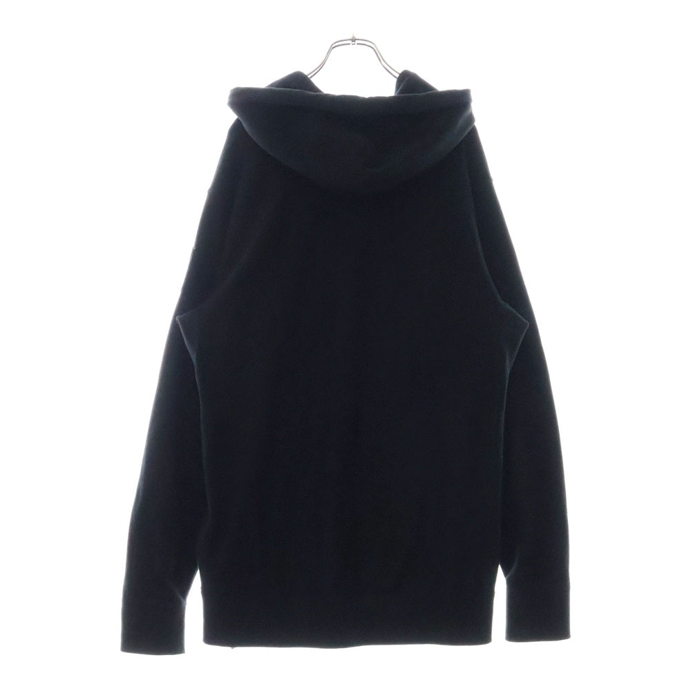 MONCLER GENIUS(モンクレール ジーニアス) 21AW グリッターロゴ プリント プルオーバー スウェットパーカー ブラック G20928G00013