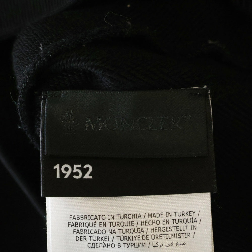 MONCLER GENIUS(モンクレール ジーニアス) 21AW グリッターロゴ プリント プルオーバー スウェットパーカー ブラック G20928G00013