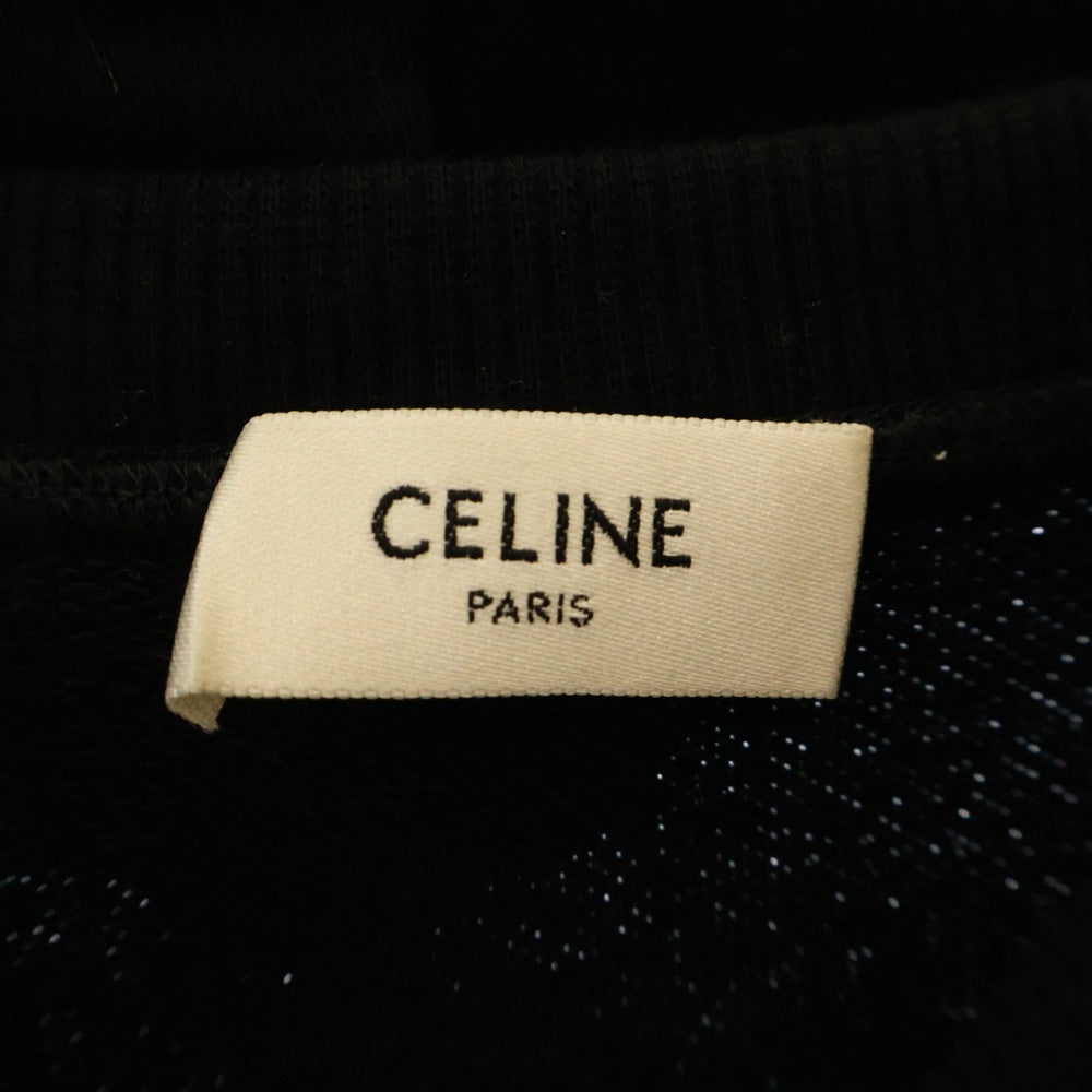 CELINE(セリーヌ) フロントロゴプリントスウェットプルオーバーパーカー フーディー 2Y70F670Q.38WL ブラック
