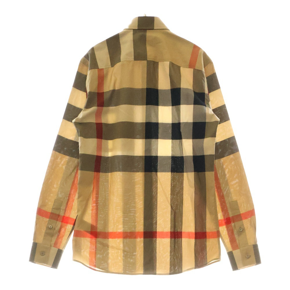 BURBERRY(バーバリー) チェック柄 ボタンアップ ロングスリーブ長袖シャツ 8071445 ベージュ