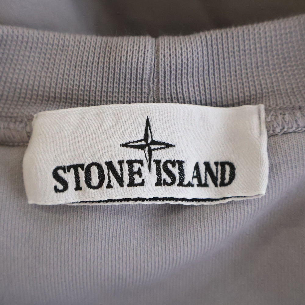 STONE ISLAND(ストーンアイランド) GARMENT DYED SWEATSHIRT 801563051 ロゴパッチ クルーネックスウェットトレーナー ブルー