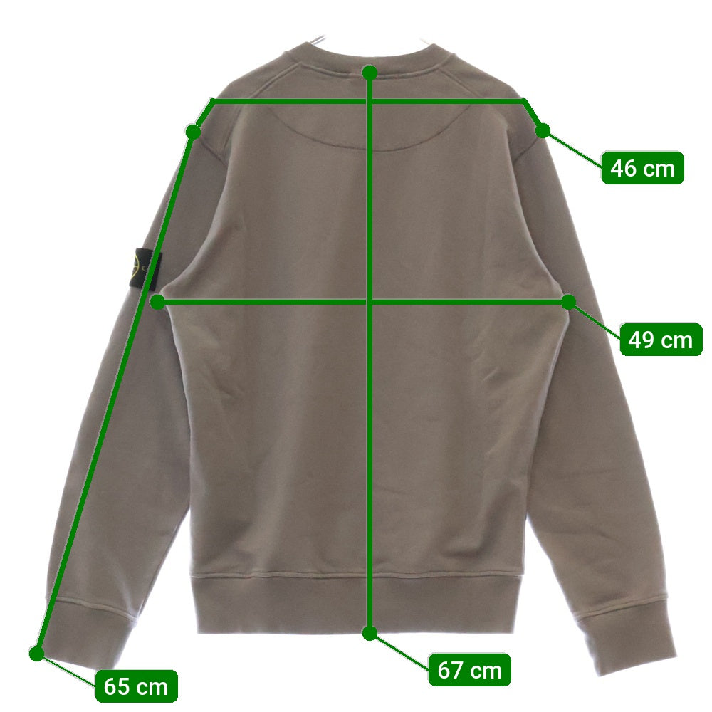 STONE ISLAND(ストーンアイランド) GARMENT DYED SWEATSHIRT 801563051 ロゴパッチ クルーネックスウェットトレーナー ブルー