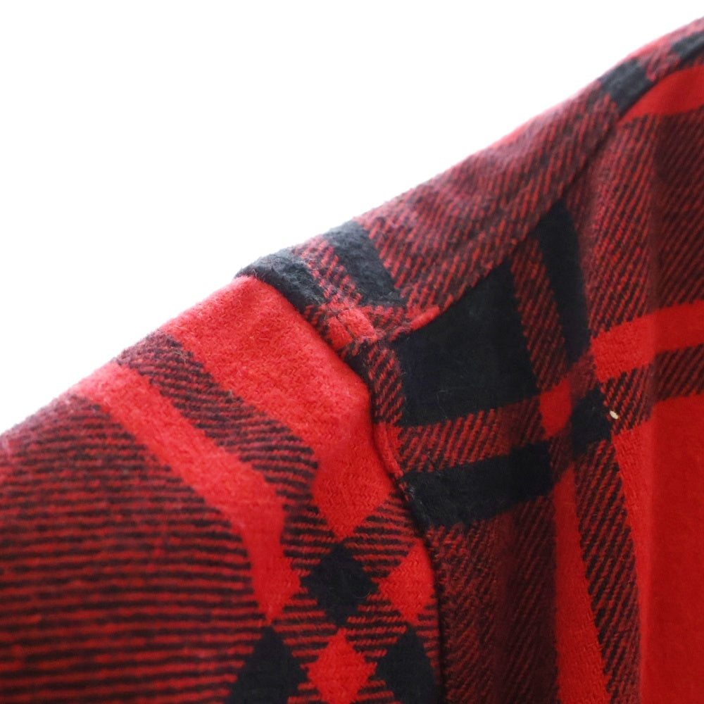 OFF-WHITE(オフホワイト) 22AW ペンキアロー チェック フランネルシャツ レッド 長袖シャツ