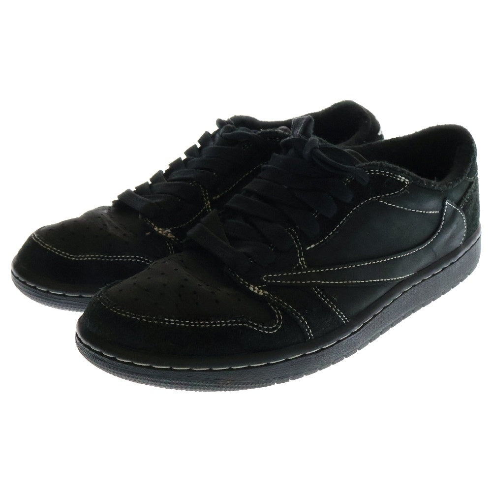 NIKE(ナイキ) ×TRAVIS SCOTT AIR JORDAN 1 LOW OG SP BLACK PHANTOM トラヴィススコット エアジョーダン1 ブラックファントム ローカットスニーカー US8/26.0cm DM7866-001