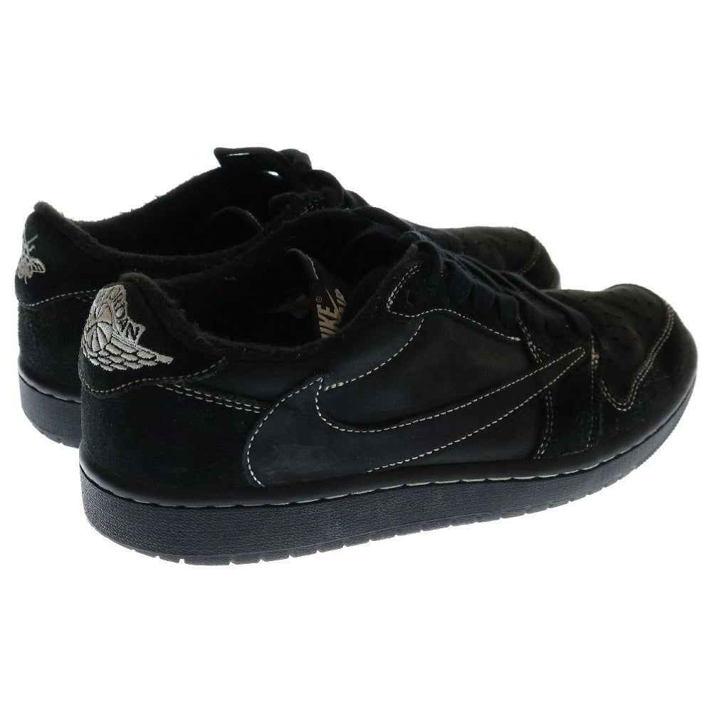 NIKE(ナイキ) ×TRAVIS SCOTT AIR JORDAN 1 LOW OG SP BLACK PHANTOM トラヴィススコット エアジョーダン1 ブラックファントム ローカットスニーカー US8/26.0cm DM7866-001