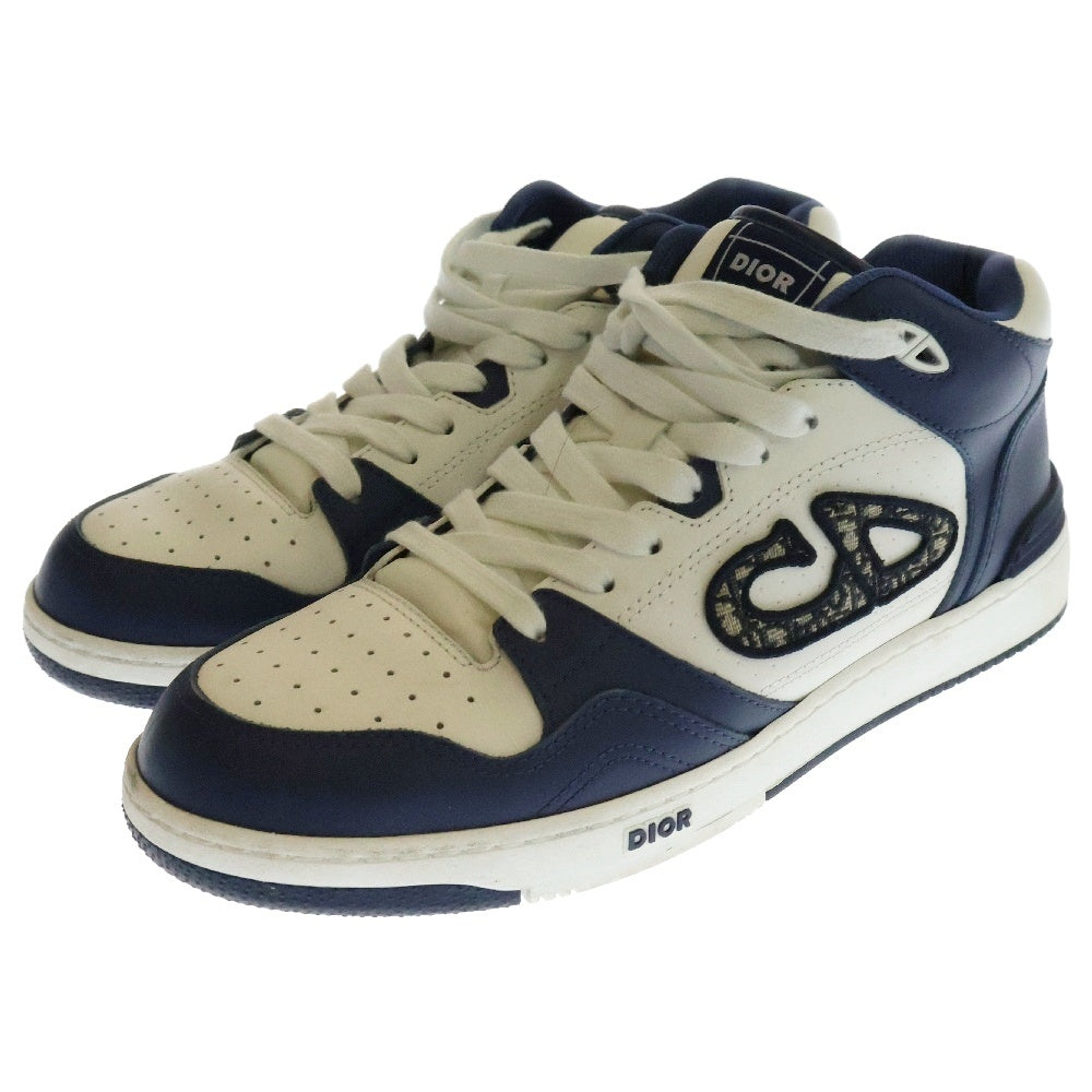 DIOR(ディオール) B57 ドリブル オブリーク ミッドカットスニーカー 3SN318ZXU ホワイト/ネイビー