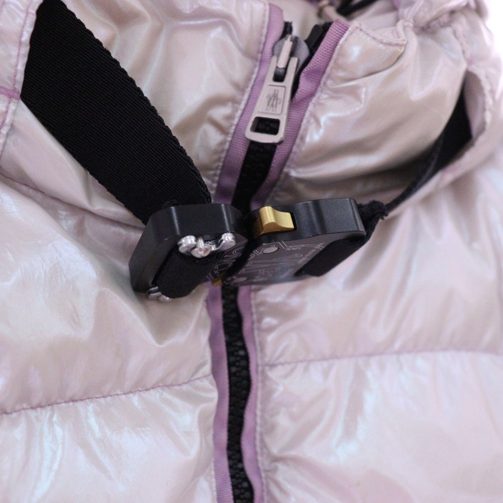 MONCLER(モンクレール) 20AW ×1017-ALYX-9SM CHAMOISEE アリクス ローラベルト付き 光沢ナイロンダウンジャケット ホワイト F209Y1B50060 539ZM