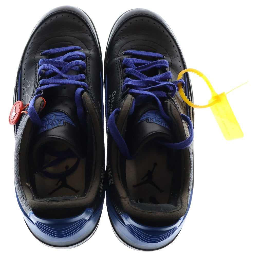 NIKE(ナイキ) × OFF-WHITE AIR JORDAN 2 RETRO LOW SP オフホワイト エアジョーダン2 レトロ ローカットスニーカー ブラック/ブルー US11/29cm DJ4375-004