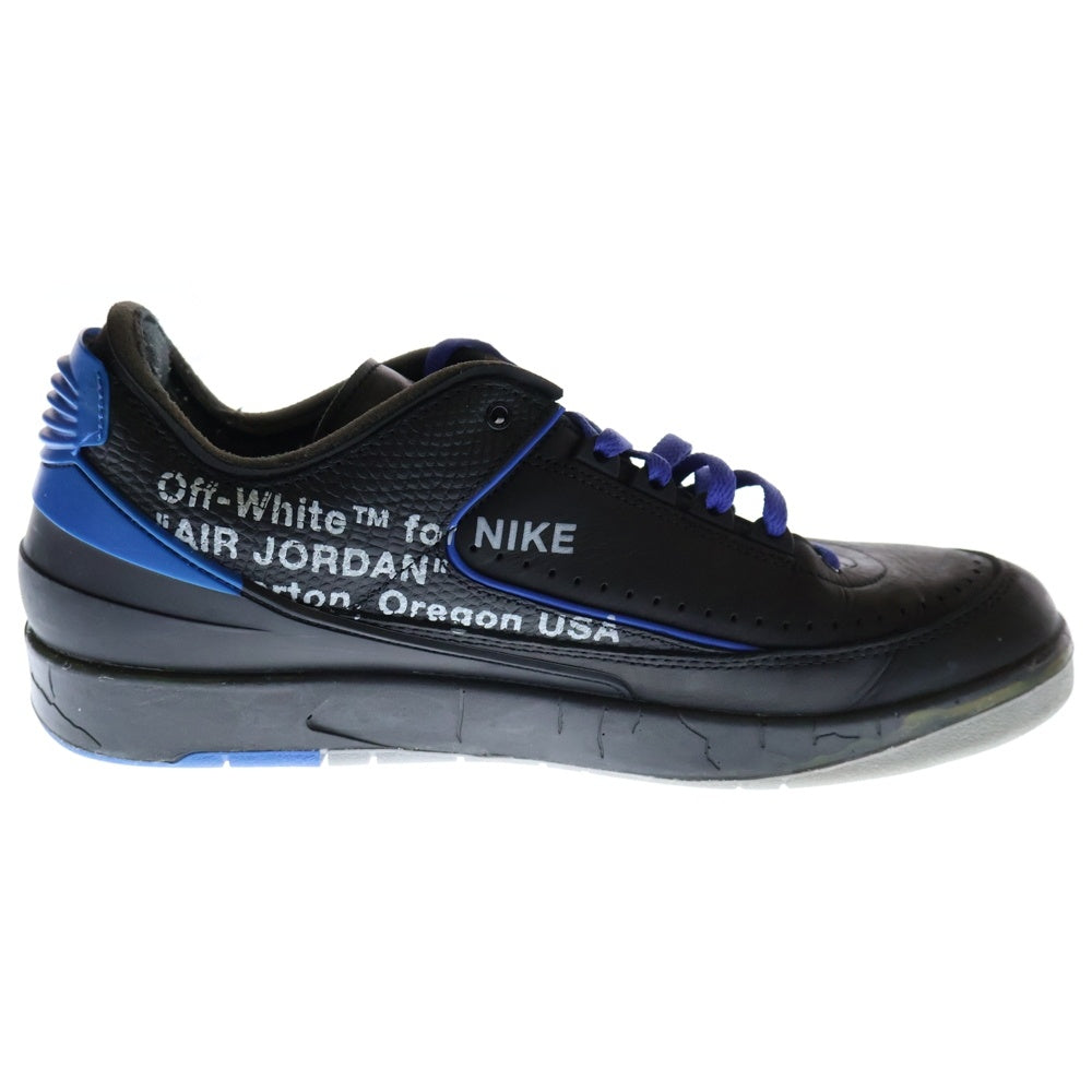 NIKE(ナイキ) × OFF-WHITE AIR JORDAN 2 RETRO LOW SP オフホワイト エアジョーダン2 レトロ ローカットスニーカー ブラック/ブルー US11/29cm DJ4375-004