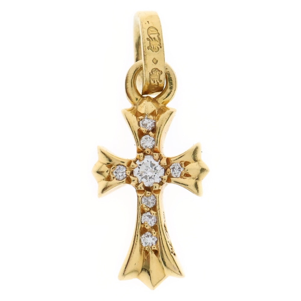 CHROME HEARTS(クロムハーツ) 22K CRS BBYFAT P/DIA ベイビーファットクロス PAVEダイヤ ペンダントトップ ゴールド BCA035