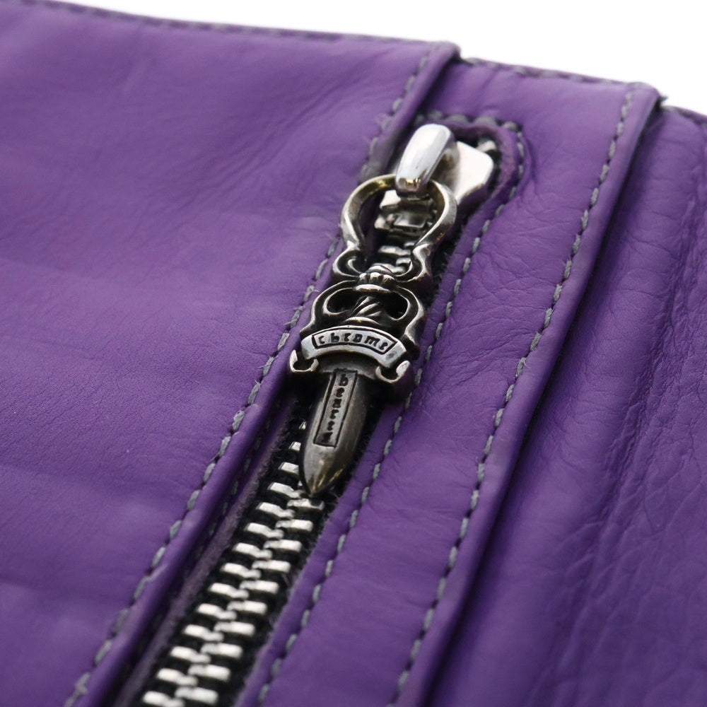 CHROME HEARTS(クロムハーツ) WAVE ウェーブ レザーウォレット 財布 パープル