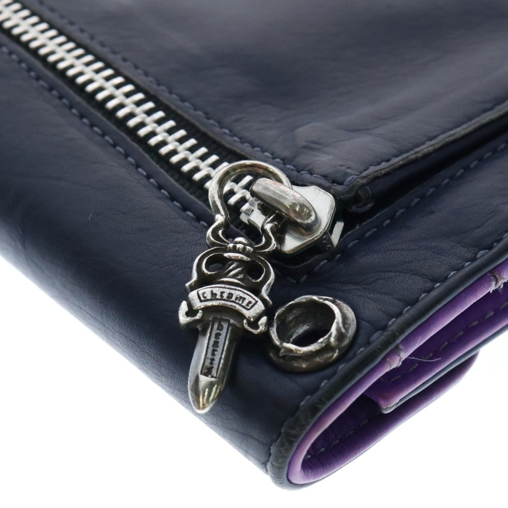 CHROME HEARTS(クロムハーツ) WAVE ウェーブ レザーウォレット 財布 パープル