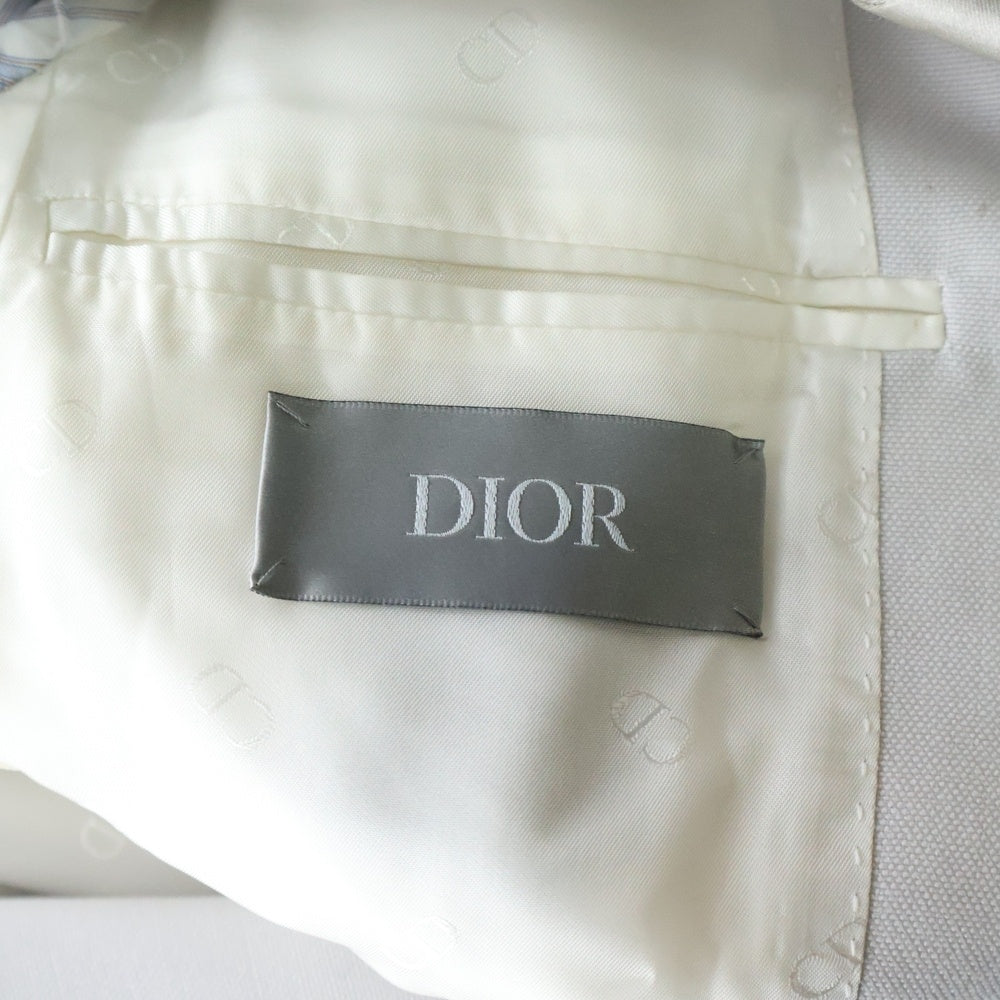 Dior HOMME(ディオールオム) 20SS ストールドッキング 2Bウールテーラードジャケット ライトグレー 023C259B4441