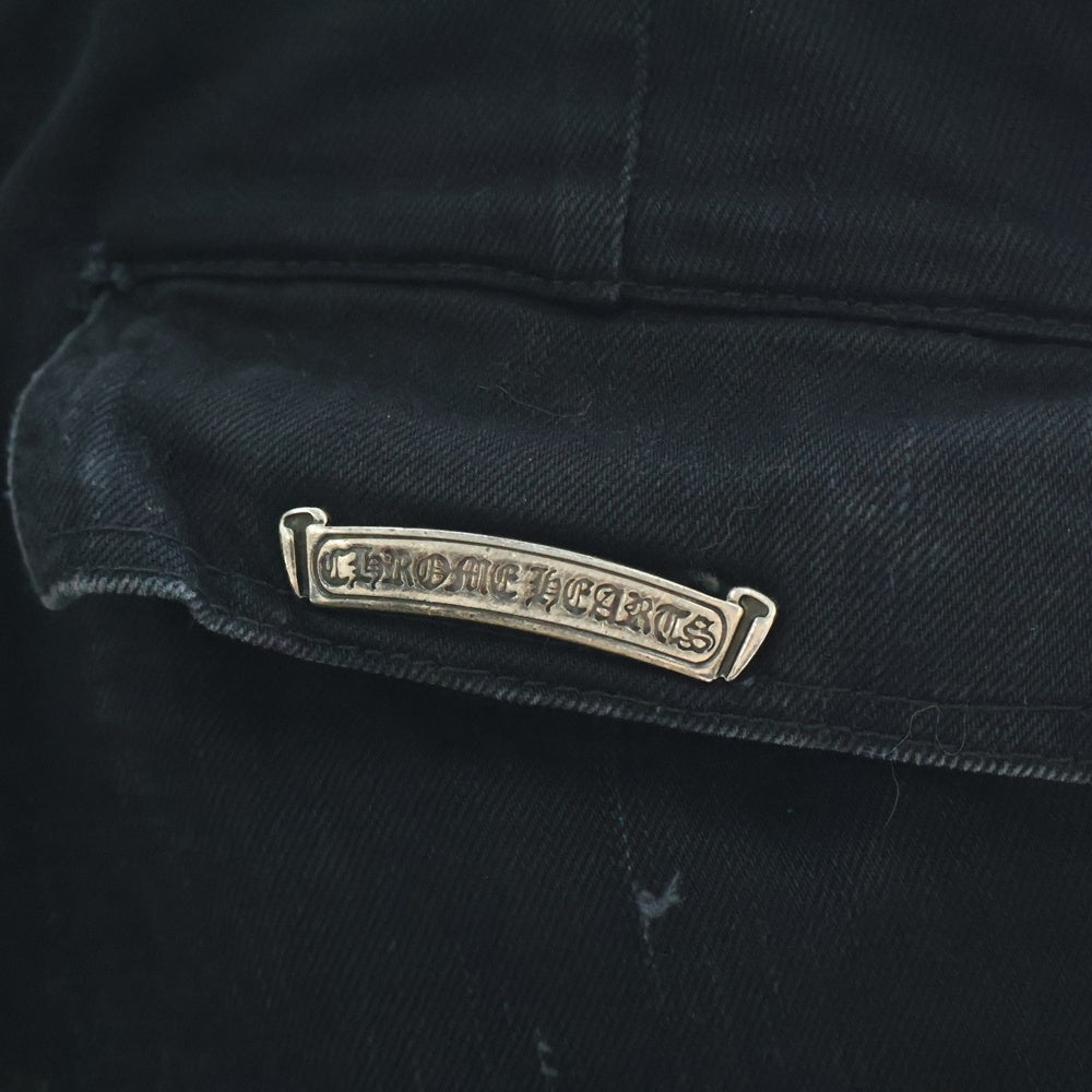 CHROME HEARTS(クロムハーツ) FATIGUE 旧式 アーチロゴボタン ファティーグカーゴロングパンツ ブラック