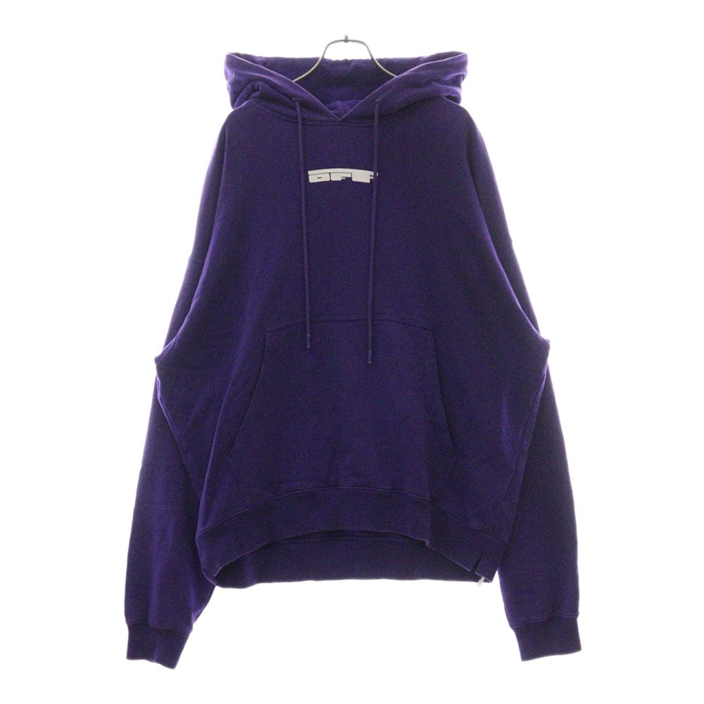 OFF-WHITE(オフホワイト) 23SS バックアローロゴプリント フーディー プルオーバースウェットパーカー OMBB085S23FLE003 パープル