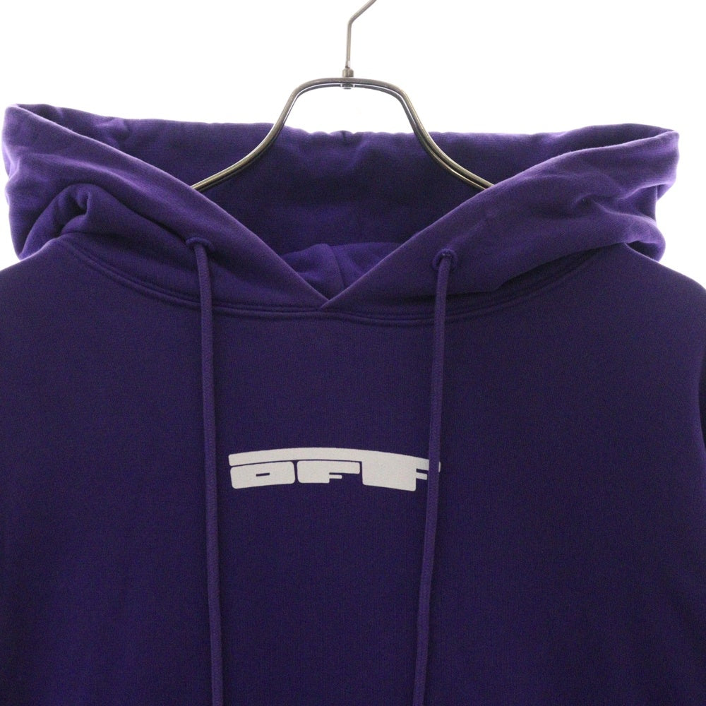 OFF-WHITE(オフホワイト) 23SS バックアローロゴプリント フーディー プルオーバースウェットパーカー OMBB085S23FLE003 パープル