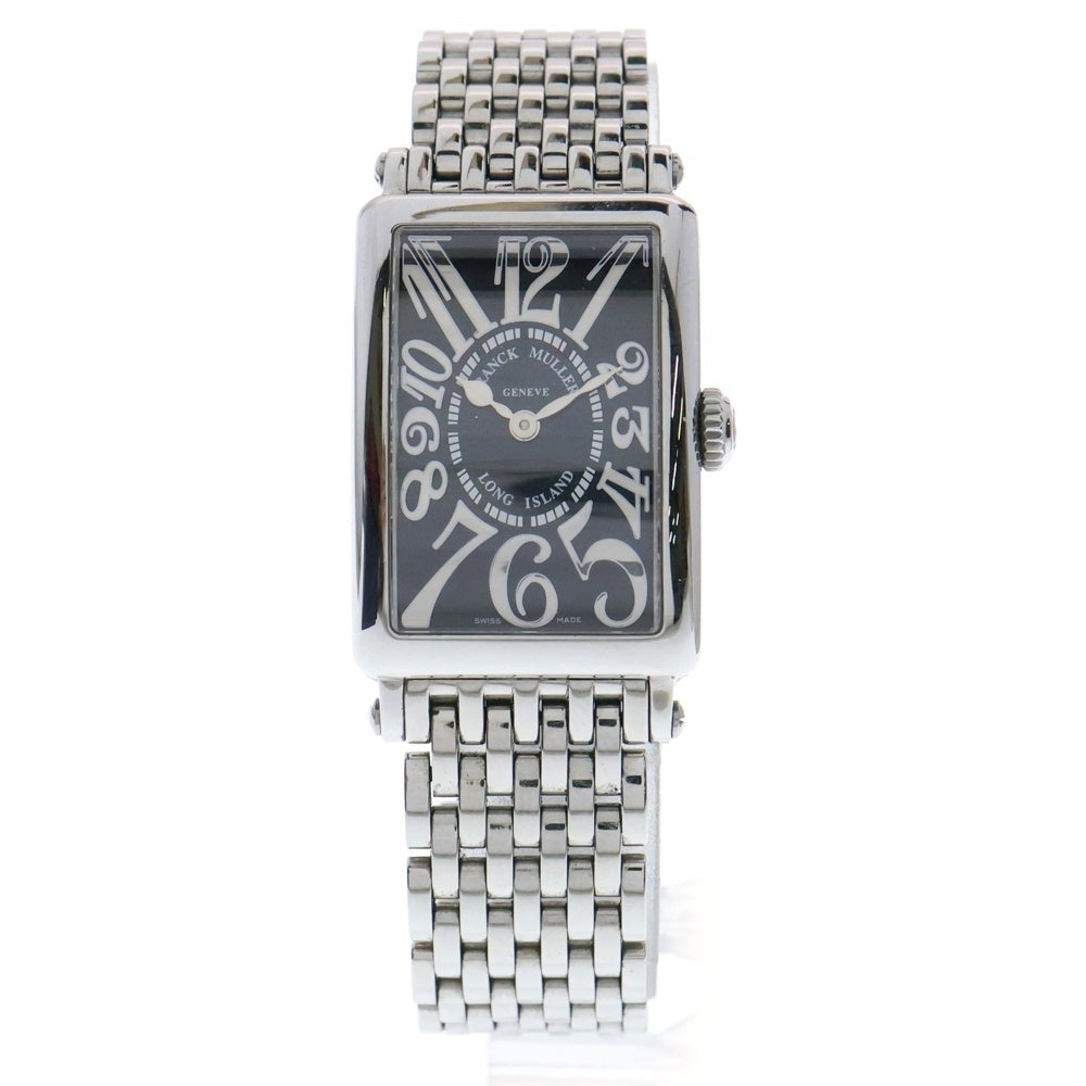 FRANCK MULLER(フランクミュラー) LONGISLAND 902QZ RELIEF ロングアイランド 902クォーツ 黒文字盤 腕時計 レディース シルバー