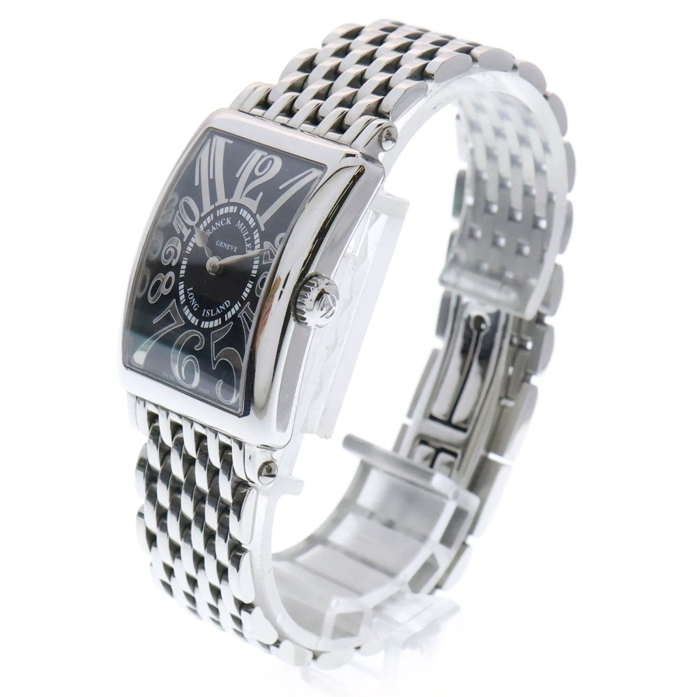 FRANCK MULLER(フランクミュラー) LONGISLAND 902QZ RELIEF ロングアイランド 902クォーツ 黒文字盤 腕時計 レディース シルバー