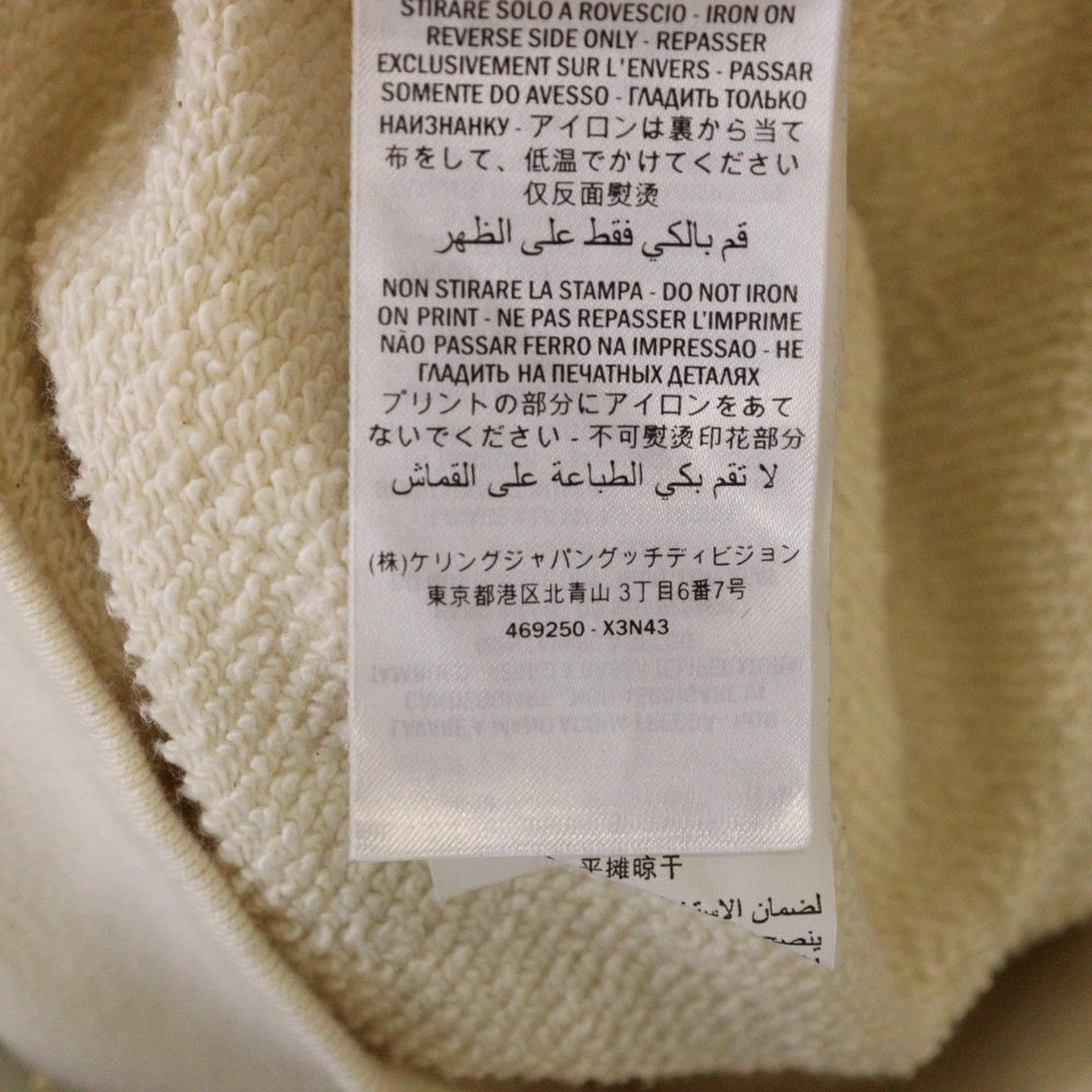 GUCCI(グッチ) 18SS クルーネック ロゴプリント ラメデザイントレーナー スウェット 469250-X3N43 ホワイト