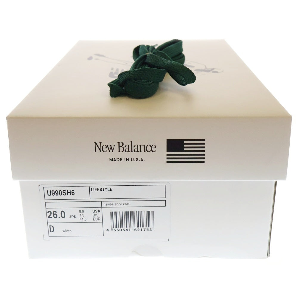 New Balance(ニューバランス) ×大谷翔平 990V6 NB103 U990SH6 ローカットスニーカー ホワイト/グリーン US8/26cm