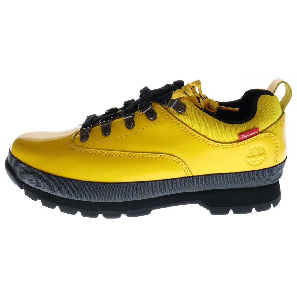 SUPREME(シュプリーム) 20SS ×Timberland Patent Leather Euro Hiker Low ティンバーランド パテントレザー ユーロハイカーロー ローカットスニーカー US9.5/27.5cm イエロー