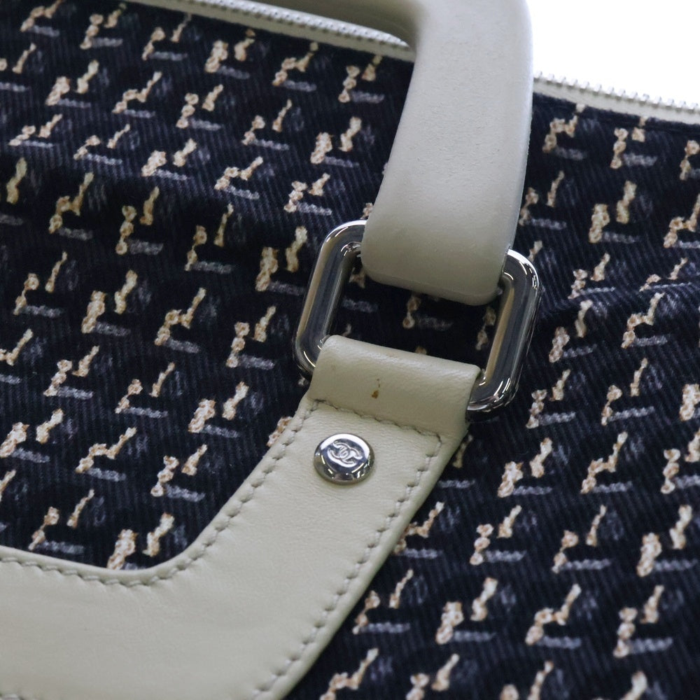 CHANEL(シャネル) 9番台 キャンバス クローバーチャーム 2WAY トート ショルダーバッグ ブラック レディース