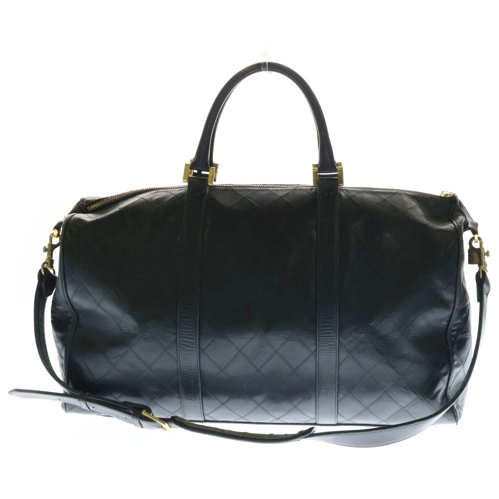 CHANEL(シャネル) 1番台 ビコローレ レザー 2WAY トート ショルダー ボストンバッグ ブラック レディース