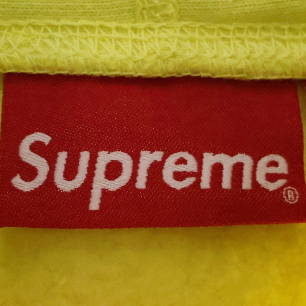 SUPREME(シュプリーム) 21SS KAWS Chalk Logo Hooded Sweatshirt Washed Navy カウズ チョークボックスロゴプルオーバー スウェットパーカー ライトレモン